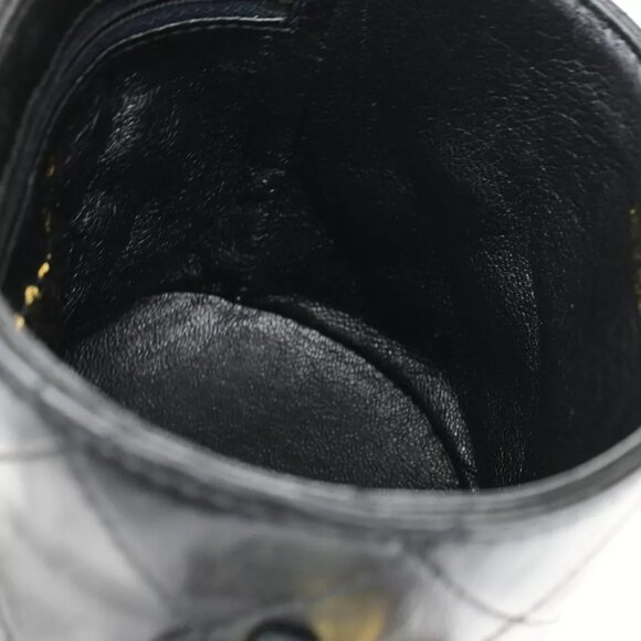 CHANEL CC Logo Matelasse Tassel Mini Shoulder Bag Leather Black Vintage 620RK934 - Picture 6 of 16